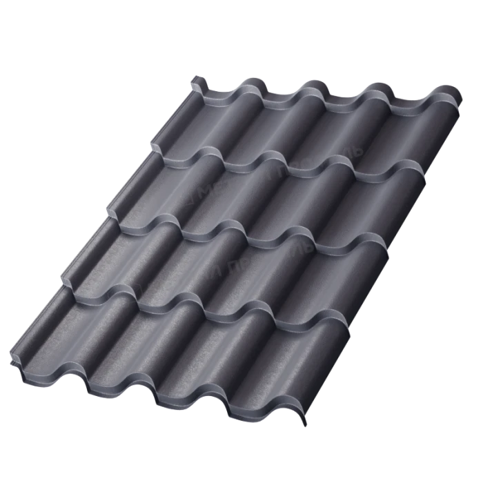 Металлочерепица Металл-Профиль Монтерроса-SL 0,5 VikingMP® E RAL 7024 Серый графит