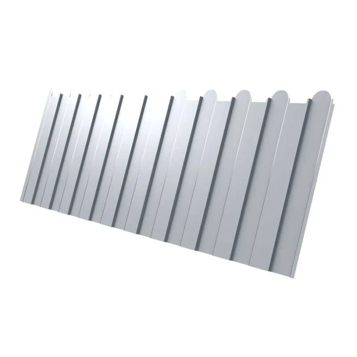 Профнастил фигурный C8 0.45 Полиэстер с пленкой RAL 9003 Сигнальный белый