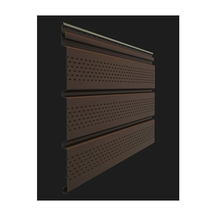 Софит Docke PREMIUM T4 с полной перфорацией, каштан